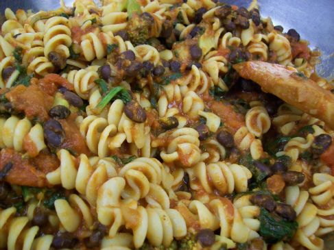 Spinach and Black Bean Pasta