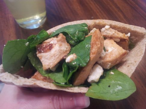 Chicken, Spinach and Feta Pita Pocket