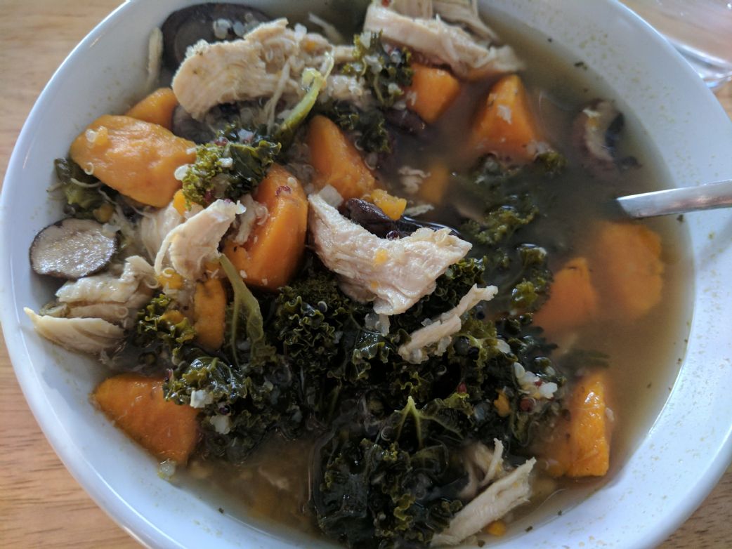 Slow Cooker Chicken, Kale and Sweet Potato Stew