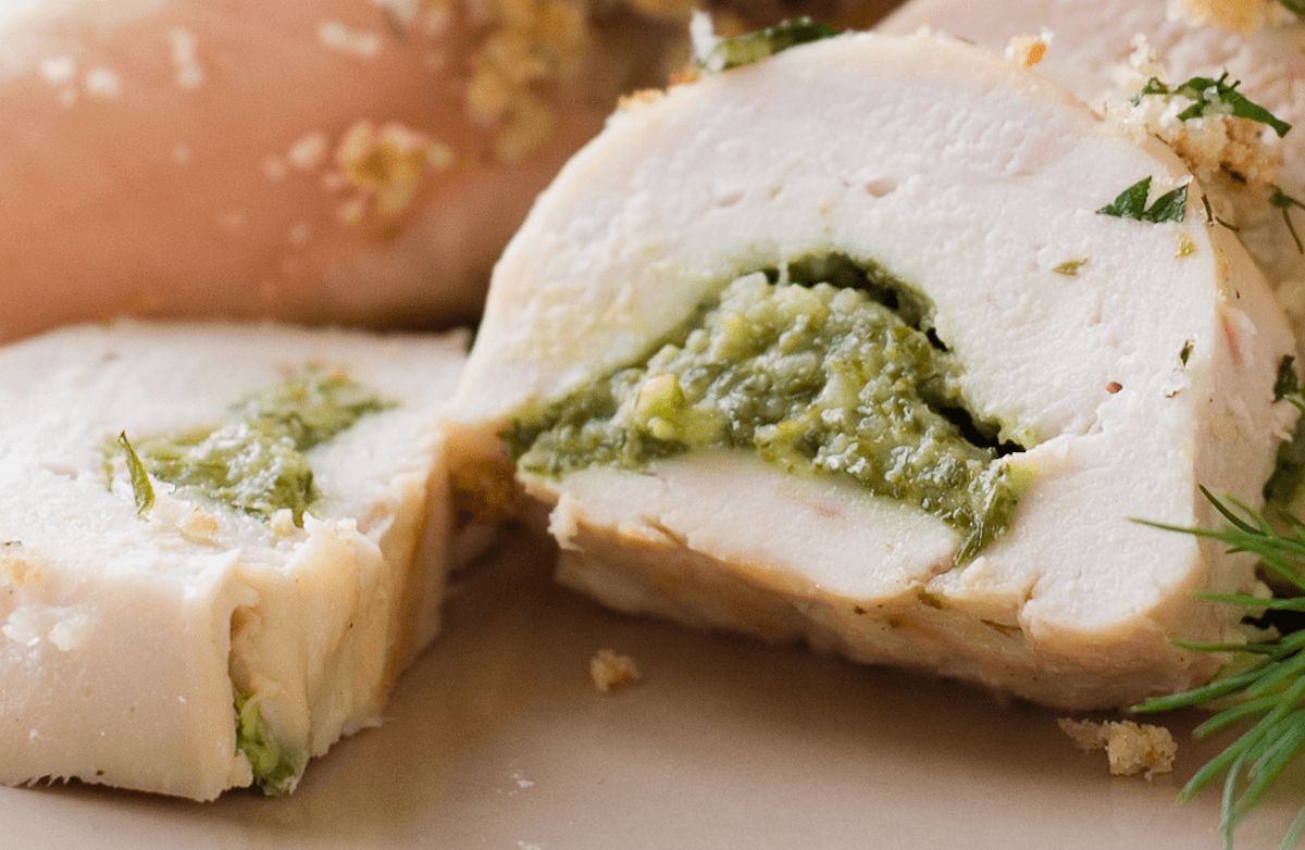 Grilled Pesto and Ricotta-Stuffed Chicken Breasts