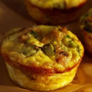 Tiny and Tasty Mushroom-Sausage Quiches!