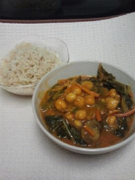 chickpea and kale tikka masala stew