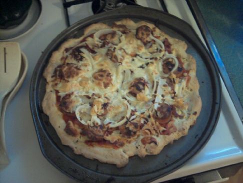 Chicken Sausage and Bacon Pizza-Gluten Free