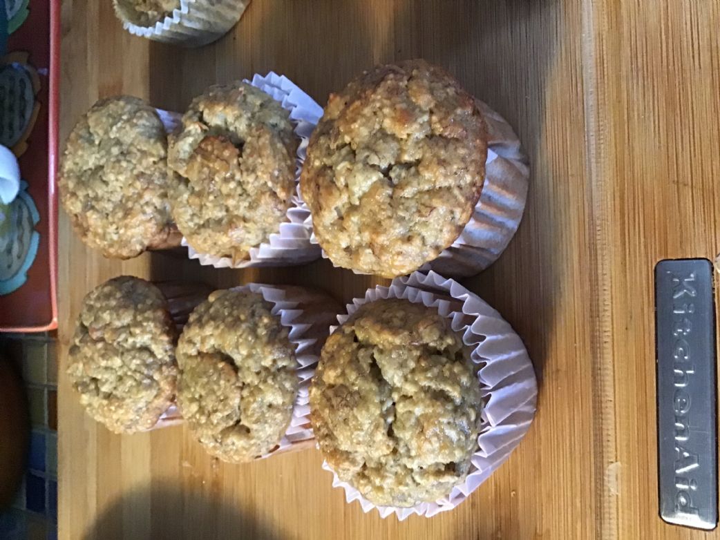 Banana oatmeal, oat bran muffins