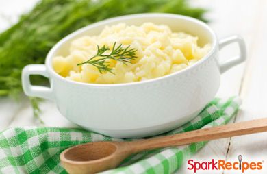 Low-Fat Slow Cooker Garlic Mashed Potatoes