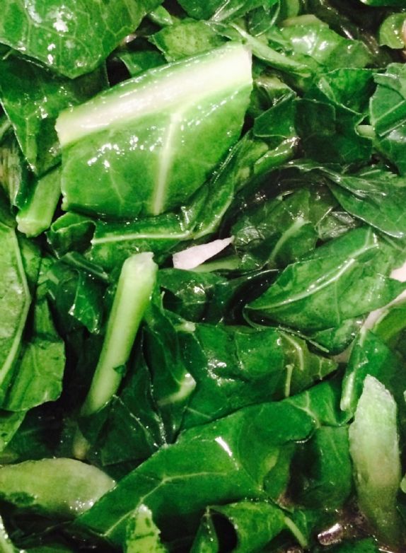 Circle of Surrender Healthy Vibrant Collard Greens with Onions