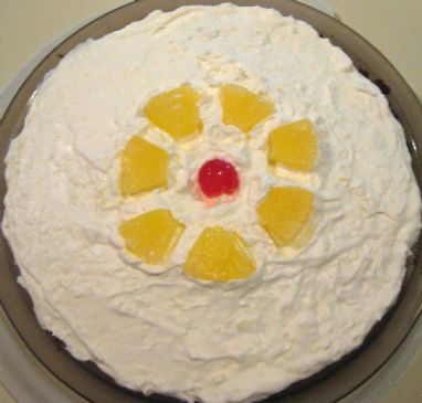 No Crust, Low Fat Pina Colada Cheesecake