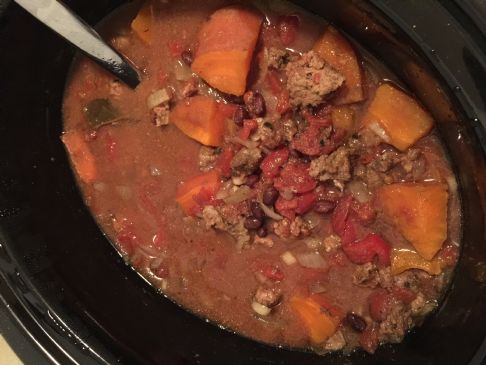 Crockpot Clean Turkey and Sweet Potato Chili