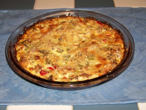 Salmon Quiche with Zuchini Crust