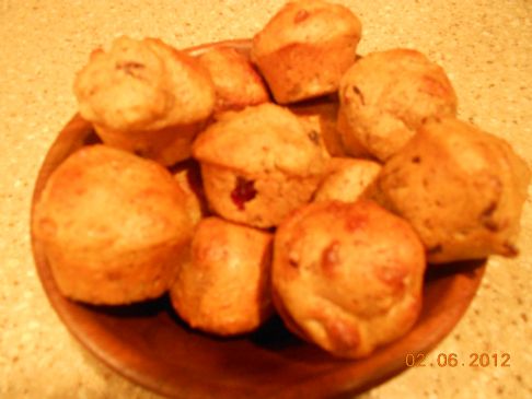 Cranberry Walnut Mini Muffins