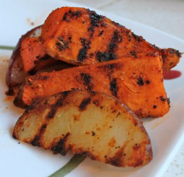 Spiced Grilled Mixed Potato Wedges
