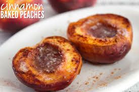 Broiled Cinnamon Peaches