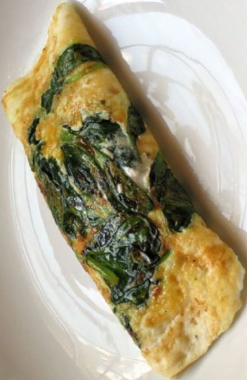 Egg white spinach and parmesan