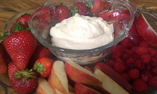 Caramel Cream Cheese Fruit Dip