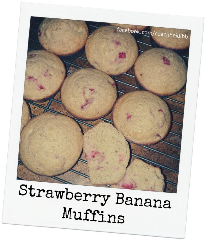 Healthier Strawberry Banana Muffins