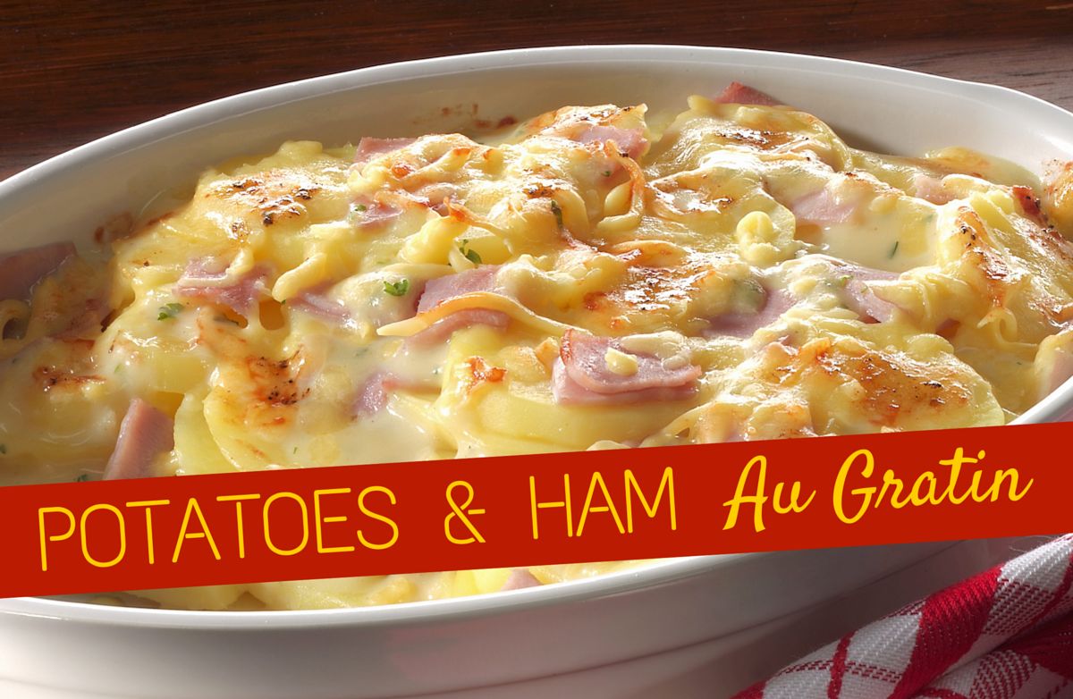 Potatoes and Ham Au Gratin