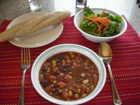 Thick Bean Soup with Veggies