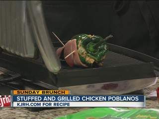 Stuffed and Grilled Chicken Poblanos