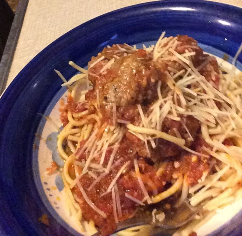 Italian meatballs and spaghetti sauce
