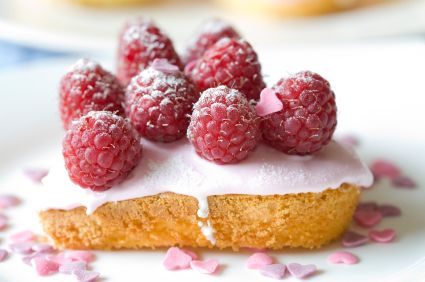 Frosted Raspberry Pound Cakes