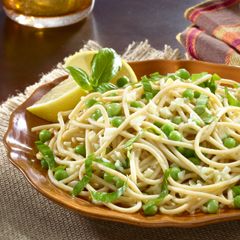 Basil Pasta With Peas