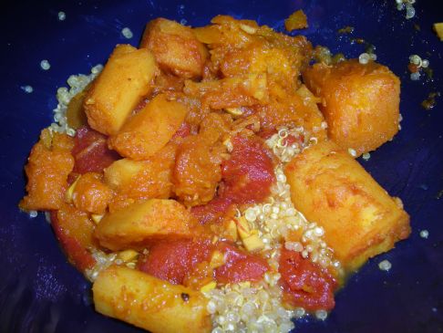 Quinoa with Moroccan Winter Squash and Parsnip Stew