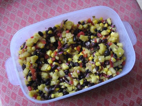 Pineapple, Black Bean and Corn Salsa