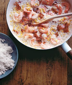 Creamy Shrimp with Corn and Bacon