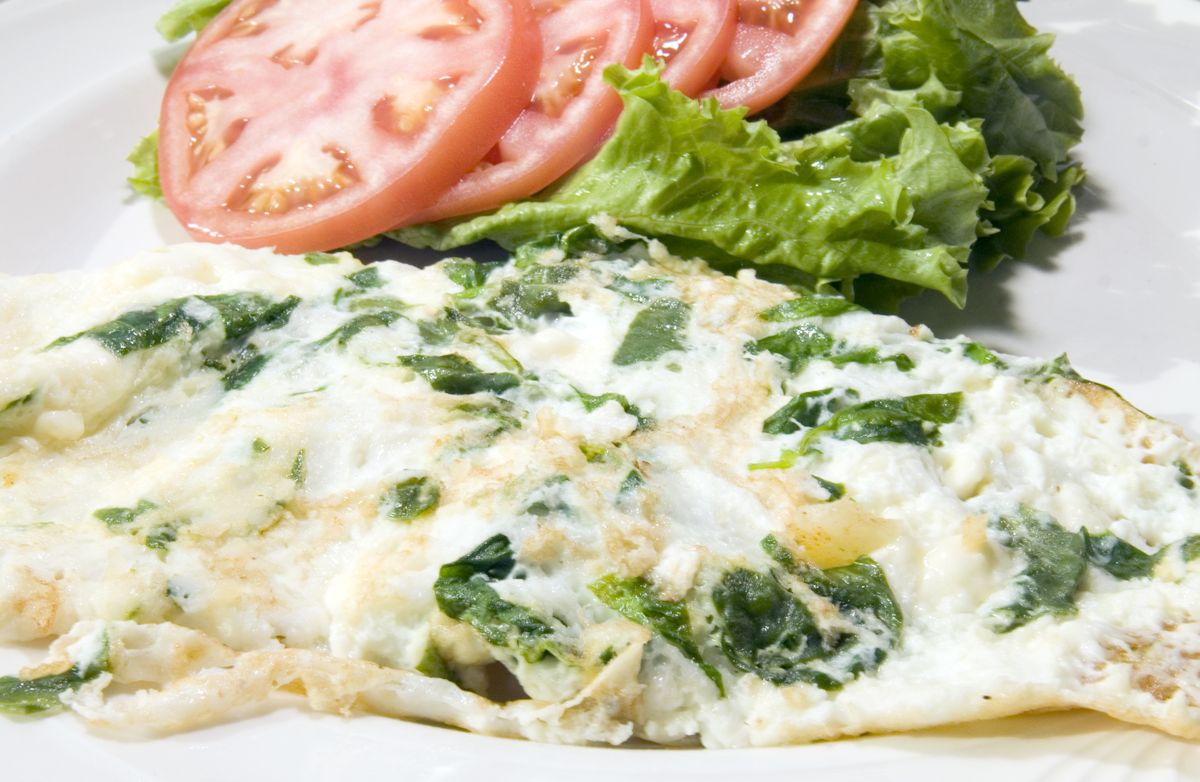 Feta and Spinach Egg Whites