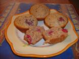 Raspberry Walnut Bran Muffins
