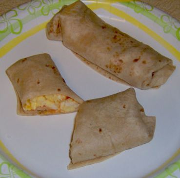 Spicy egg burrito