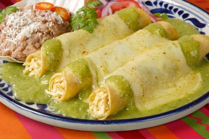 Creamy Green Enchiladas