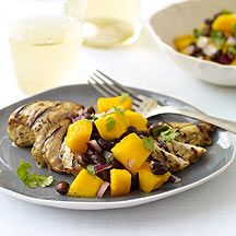 Grilled Cuban Chicken with Black Bean and Mango Salsa