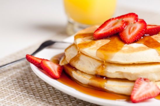 Sunday Morning Strawberry Pancakes