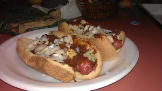 Beef Chili dogs!!!
