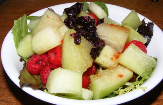 Honeydew Raspberry Salad