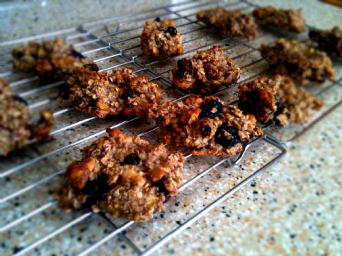 Sugar-Free Blueberry Banana Nut Cookies