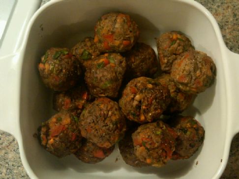 Baked Sirloin and Veggie Meatballs