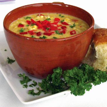 Sweet Corn and Red Pepper Soup Recipe