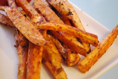 Spicy chili sweet potato fries