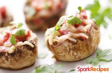 Bruschetta-Stuffed Mushrooms