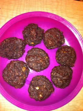 Choco oatmeal protein muffins