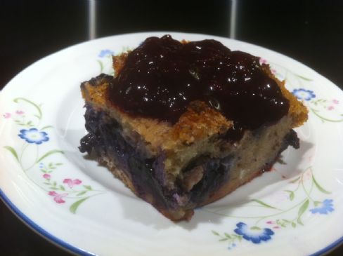 Bread pudding (Rye and Blueberries)