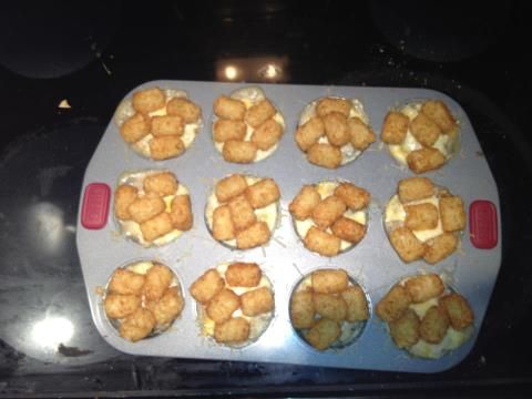 Tator tot casserole cupcakes