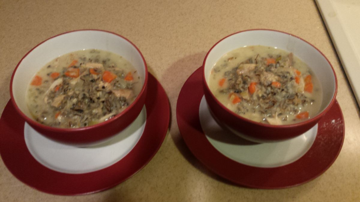Creamy Chicken and Wild Rice Soup (1.5 c= serving)