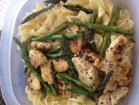 Chicken and Asparagus Pasta Toss