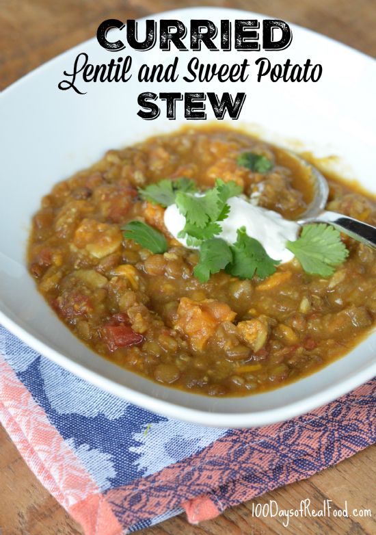 Moroccan Sweet Potato Stew w Lentils