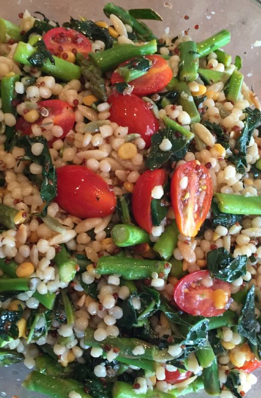 Lemony Couscous with Asparagus and Kale