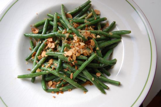 Green Beans with Miso and Almonds