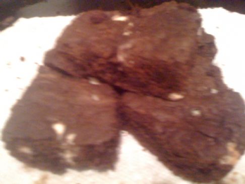 Triple chocolate chip brownie bars, healthier version